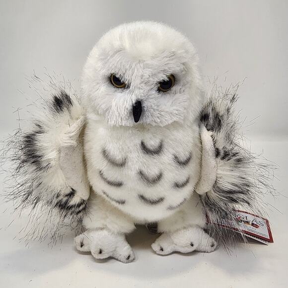 Douglas Wizard Snowy Owl White Black Spotted 8" Plush Stuffed Animal Soft Toy - Picture 1 of 8